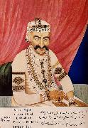 unknow artist Portrait of Maharaja Chandulal,Chief Minister of the Nizam of Hyderabad,Nawab Ali Khan,Asaf Jah Iv painting